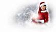 beautiful girl in santa costume