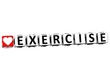3D Love Exercise Button Click Here Block Text