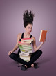 Foto: Sexy young woman reading a book, learning concept Sexy young woman reading a book, learning concept