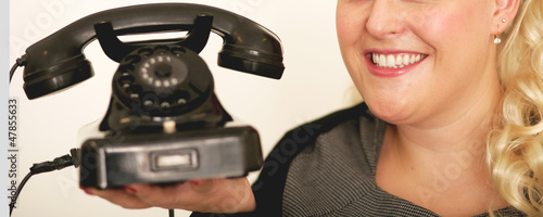 Photo: Frau mit Telefon Frau mit Telefon