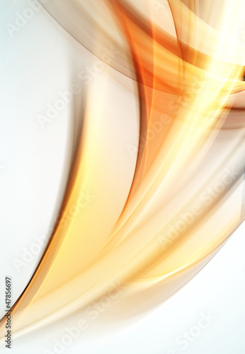 Illustration: Abstract waves of orange light Abstract waves of orange light