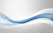 Amazing gentle white and blue waves