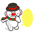 Snowman Mascot the event activity. Christmas Character Design Se
