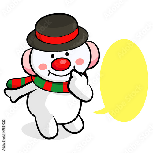 Vector: Snowman Mascot the event activity. Christmas Character Design Se Snowman Mascot the event activity. Christmas Character Design Se