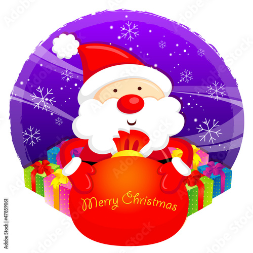 Vector: Santa Claus mascot the event activity. Christmas Character Desig Santa Claus mascot the event activity. Christmas Character Desig