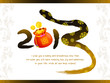 Vector: Year of the snake in 2013 new year greeting cards. New Year Card Year of the snake in 2013 new year greeting cards. New Year Card
