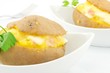 potatoes stuffed with ham and mozzarella