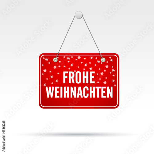 Illustration: Frohe Weihnachten Schild Frohe Weihnachten Schild