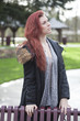 Young Woman with Beautiful Auburn Hair