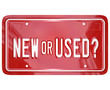 New or Used License Plate Buy Car Truck