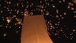 floating lanterns launching in Thailand.