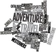 Word cloud for Adventure travel