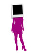 Vector polaroid insert woman's face
