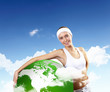 Photo: Sport woman and our planet Sport woman and our planet