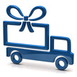 Big gift concept. Truck and gift.