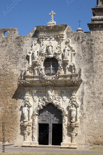 Photo: The facade of San Jose mission church, San Antonio, Texas, USA The facade of San Jose mission church, San Antonio, Texas, USA