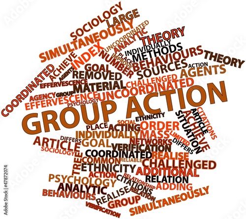 Illustration: Word cloud for Group action Word cloud for Group action
