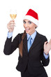 businesswoman with champagnes
