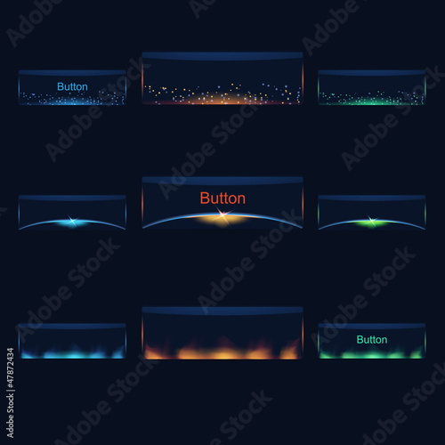 Vector: Vector Colourful Space Buttons Vector Colourful Space Buttons
