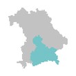 Oberbayern  - Serie: Pixelkarte Bayerische Bezirke