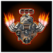 Vector Cartoon Turbo Engine