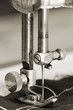 Photo: Sewing cloth with sewing machine Sewing cloth with sewing machine