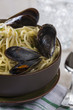Linguini with mussels