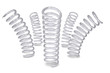 Five metal spirals