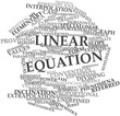 Word cloud for Linear equation