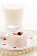 Heart-shaped dessert for Valentine's Day