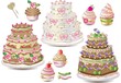 Vector: set dolci su fondo bianco set dolci su fondo bianco