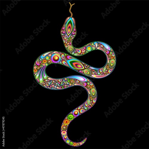 Vector: Snake Psychedelic Art Design-Serpente Simbolo Psichedelico Snake Psychedelic Art Design-Serpente Simbolo Psichedelico