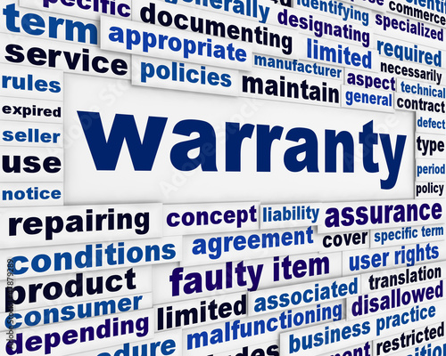 Illustration: Warranty consumer service message background Warranty consumer service message background