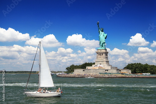 Photo: Statue de la liberté et hudson river, New York. Statue de la liberté et hudson river, New York.