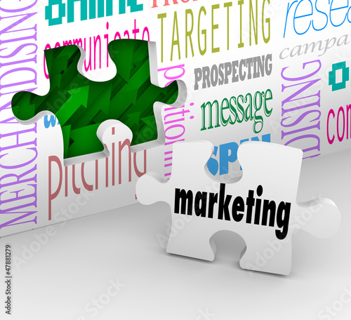 Illustration: Marketing Wall Puzzle Piece Market Plan Strategy Marketing Wall Puzzle Piece Market Plan Strategy