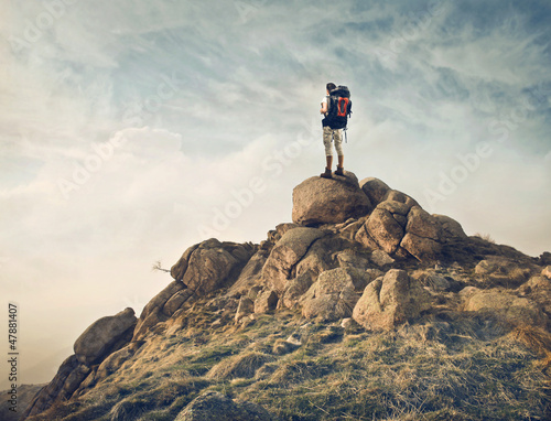 Photo: Traveler on a Rock Traveler on a Rock