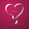 Heart made of ribbon