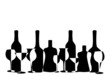 bottles and glasses