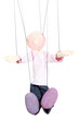 Photo: Wooden puppet isolated on white Wooden puppet isolated on white
