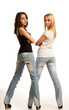 Sexy young women in tight fitting jeans