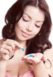 woman taking pills