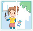 Vector: The mom who does housework06 The mom who does housework06