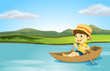 A rowing boy