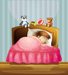 A sleeping girl