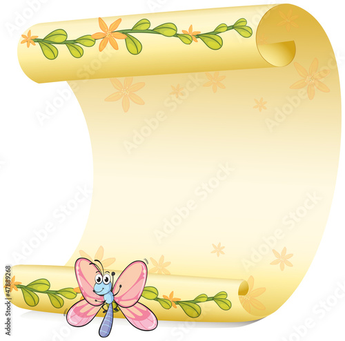 Vector: A butterfly and a roll A butterfly and a roll