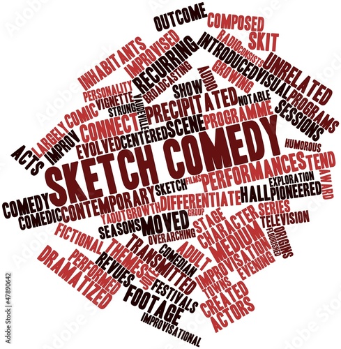 Illustration: Word cloud for Sketch comedy Word cloud for Sketch comedy