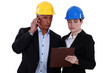 Architect and female assistant