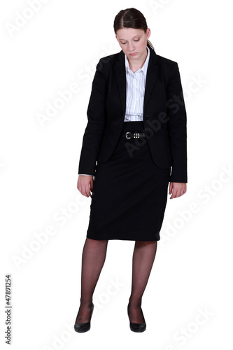 Photo: A gloomy businesswoman A gloomy businesswoman