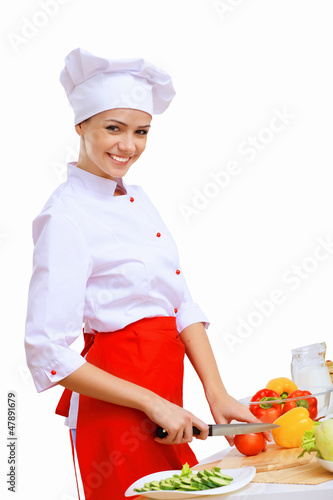 Photo: Young cook preparing food Young cook preparing food