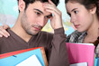 Student offering support to a stressed friend